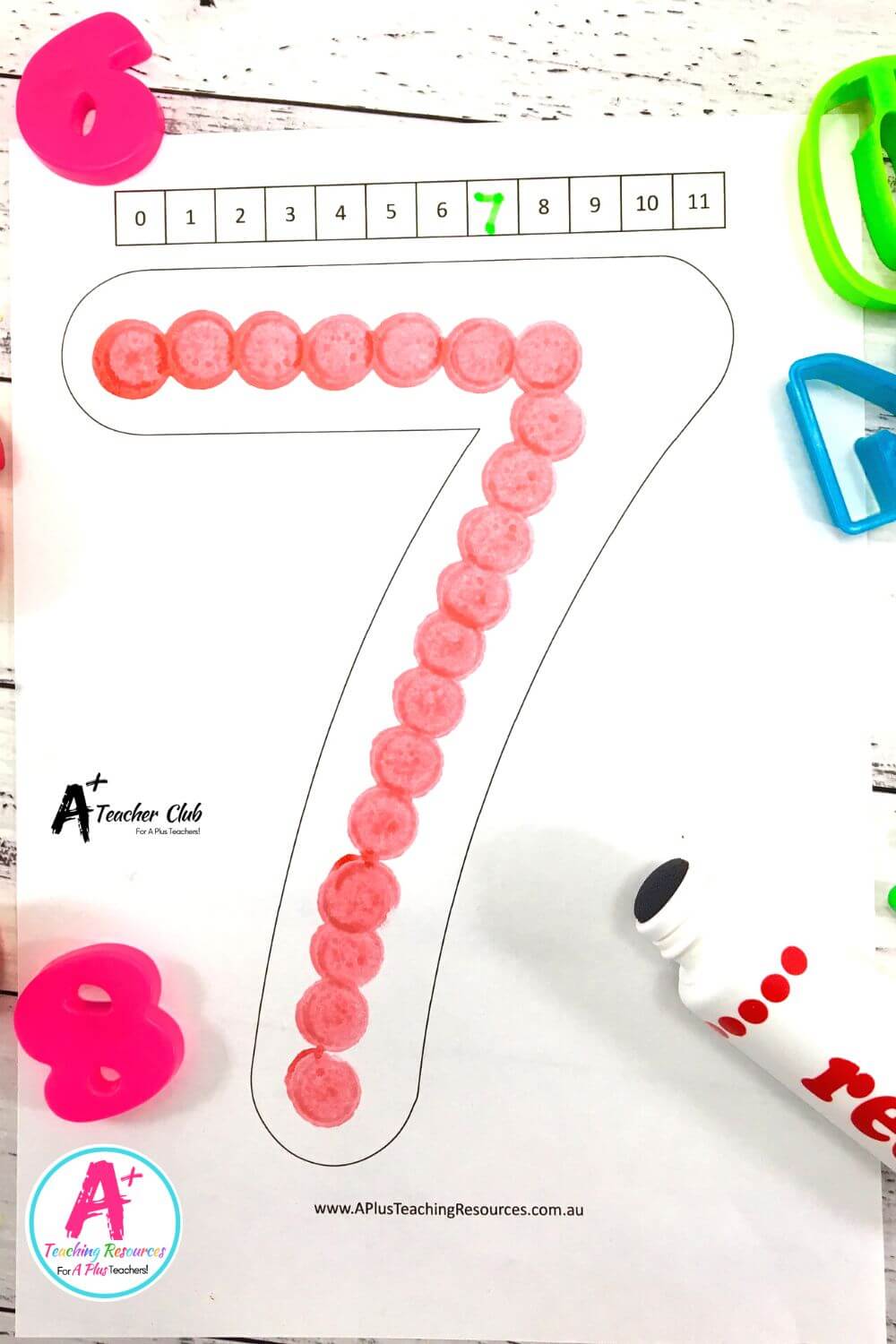 Number Recognition 0-20  Basic Numbers With Number lines  Mats