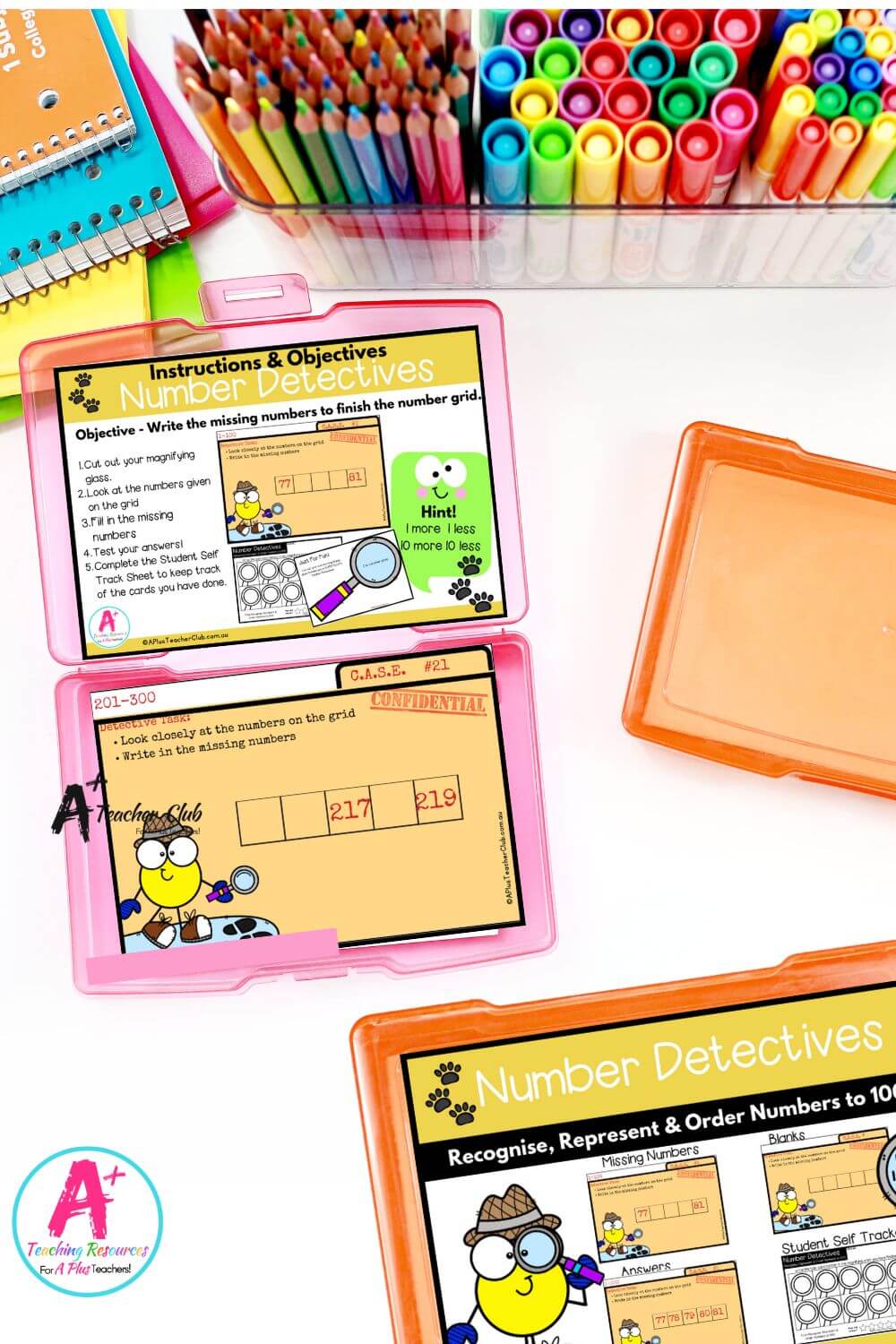 Numbers to 1000 Task Cards Number Detectives Set 2