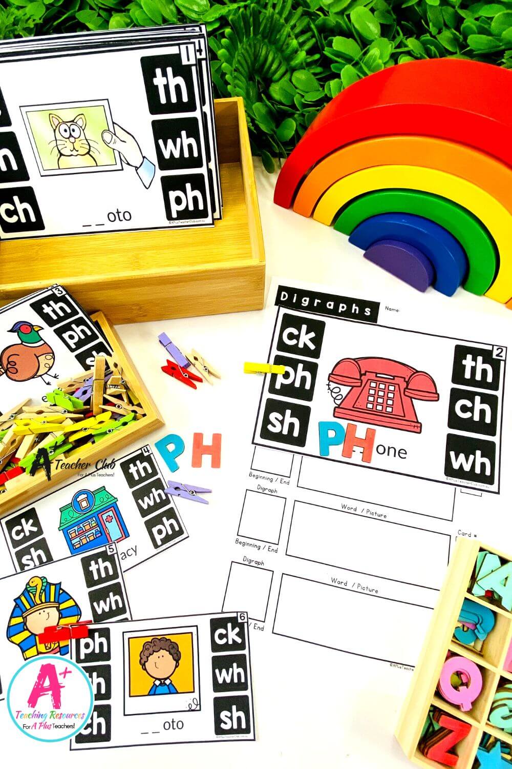 Initial ph Digraph Activities Clip Cards