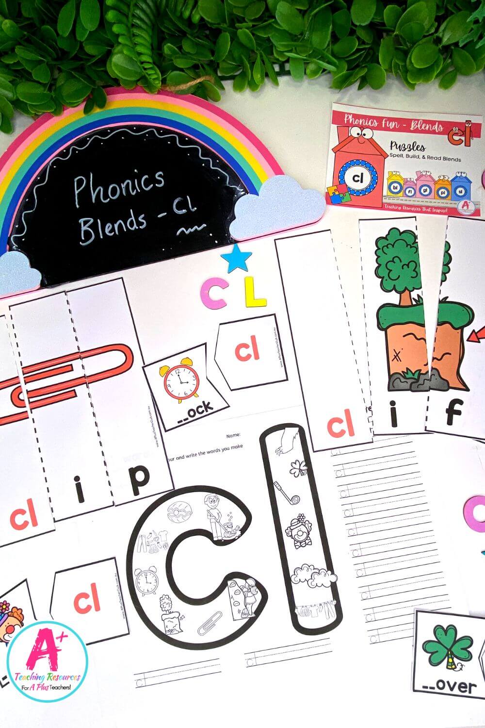 cl Consonant Blends Strip Puzzles