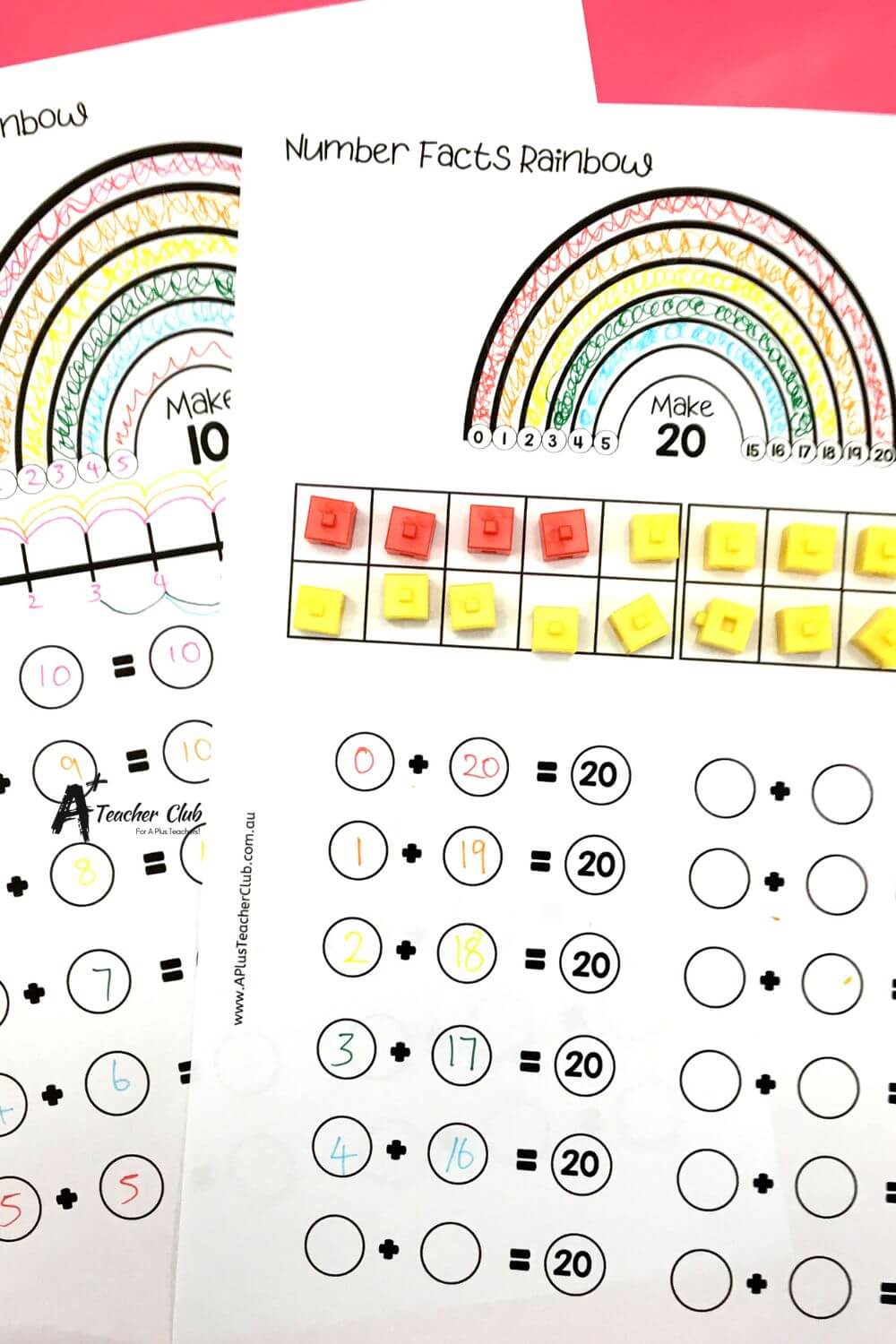 Rainbow Facts To 100 Worksheets