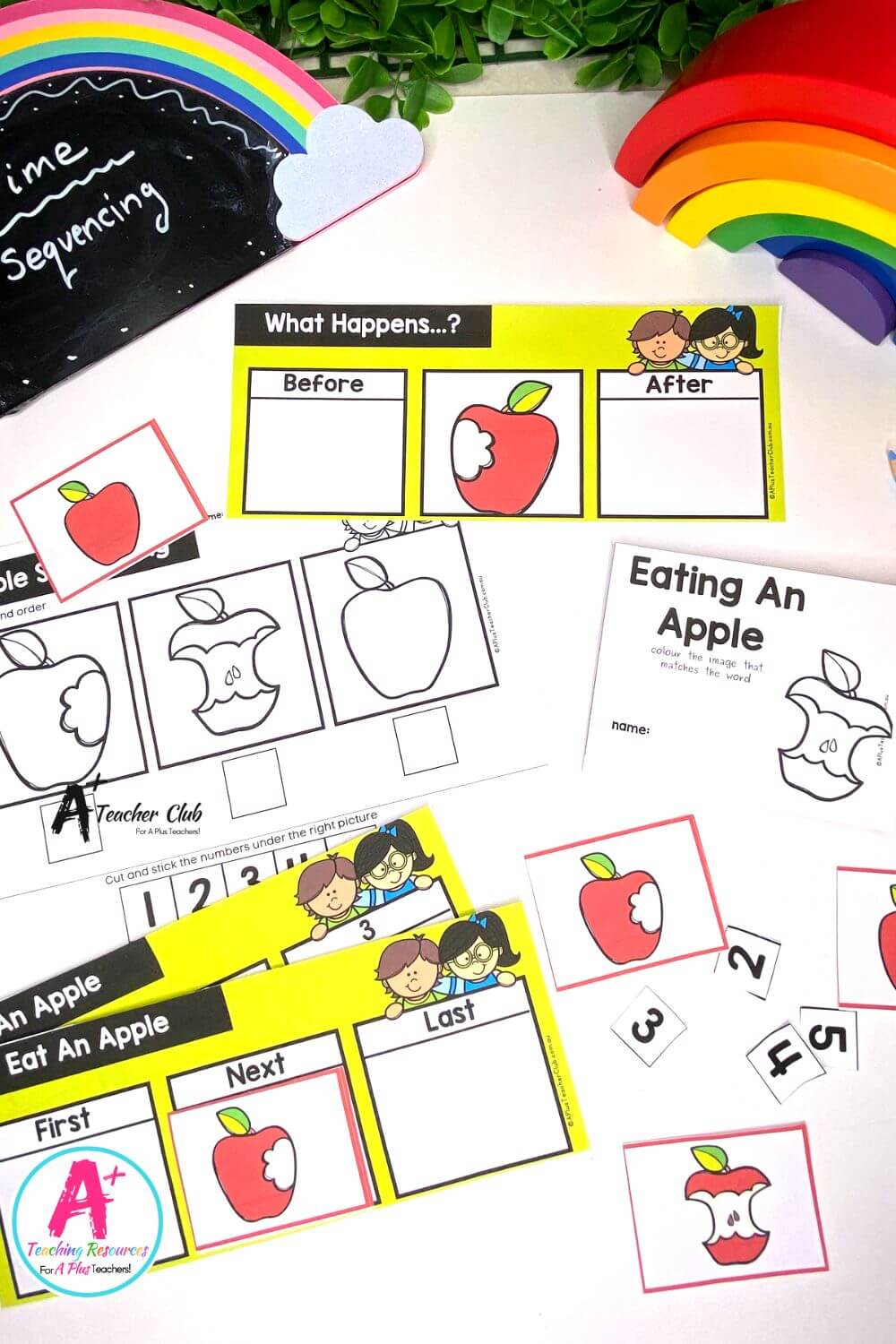 3-Step Sequencing Everyday Events - Eat An Apple Activities Pack
