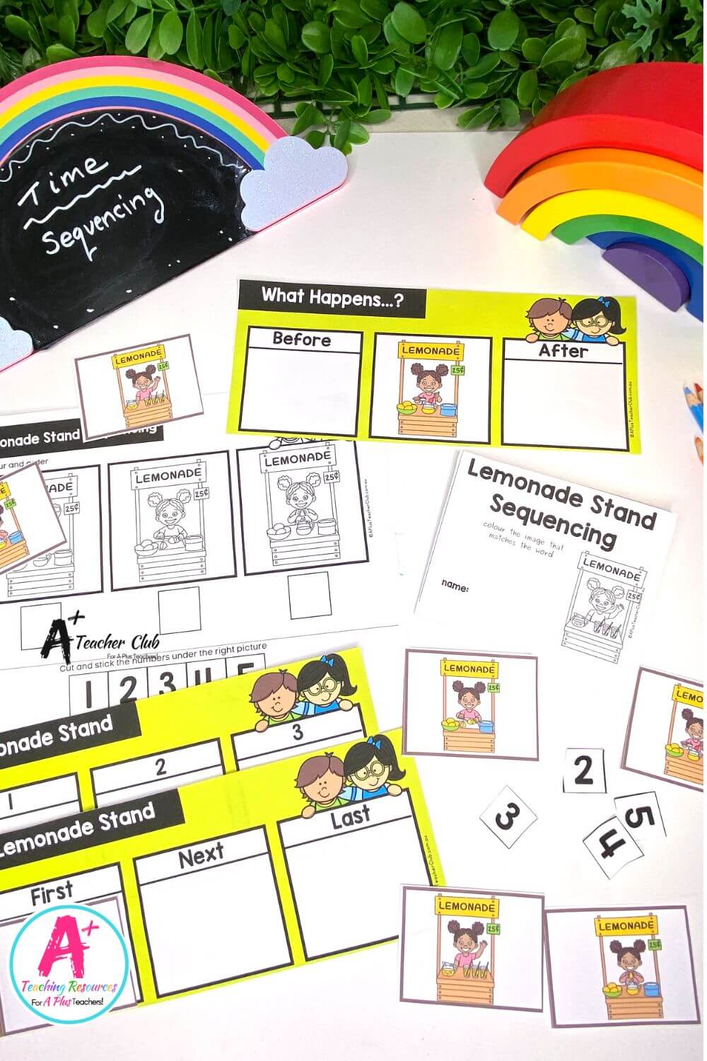 3-Step Sequencing Everyday Events - Lemonade Stand Activities Pack