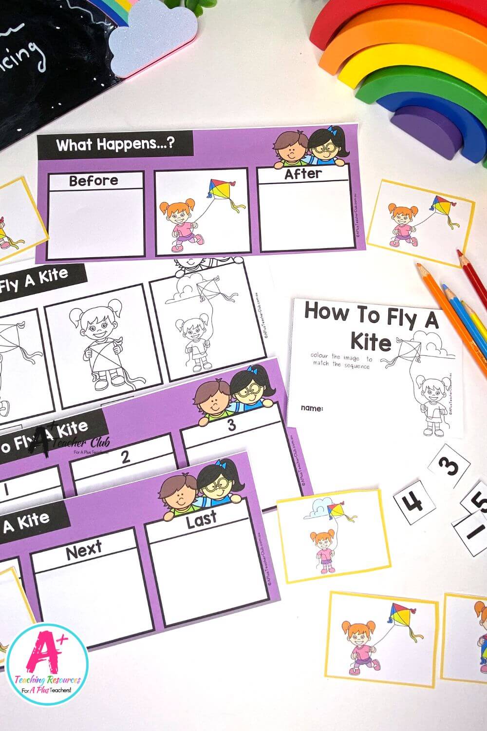 3-Step Sequencing Everyday Events - Fly A Kite Activities Pack