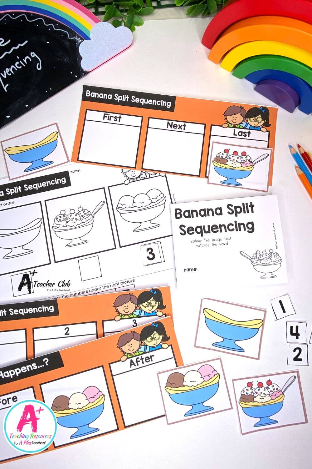 3-Step Sequencing Everyday Events - Make A Sundae Activities Pack