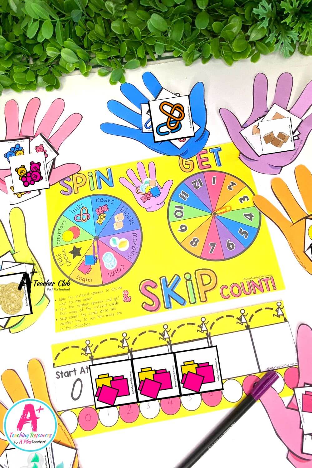 Skip Counting By 2 Get & Count Math Centre Game