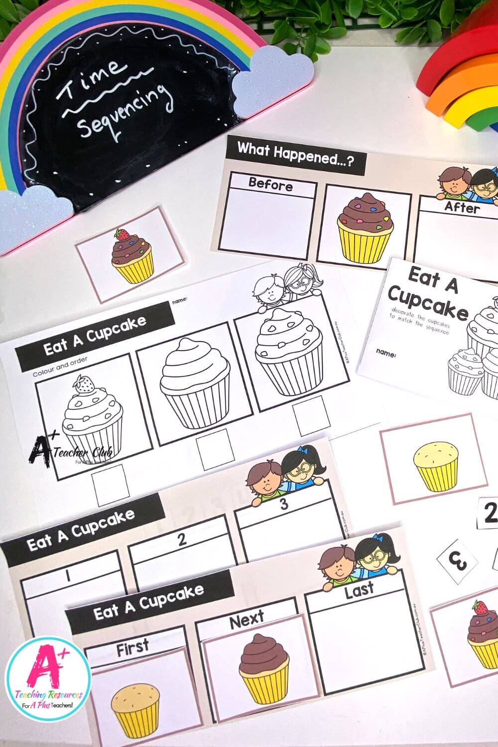 3-Step Sequencing Everyday Events - Decorate A Cupcake Activities Pack