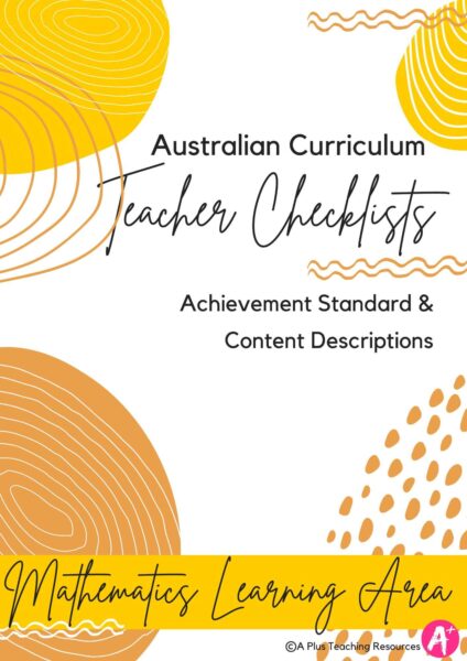 Year 4 Teacher Checklists Kit ACV9 - Editable - MATHS