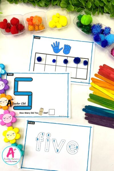 Fine Motor Pop Sticks - Count, Trace & Build Numbers 0-20 Minis