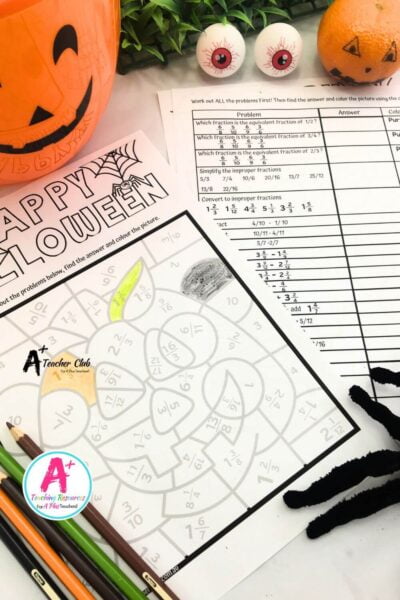 Halloween Number Sense Colour By Code Worksheets