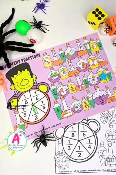 Halloween Equivalent Fractions Game