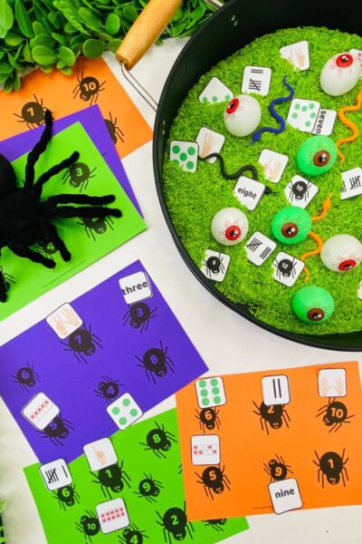 Halloween Number Recognition Spider Bingo
