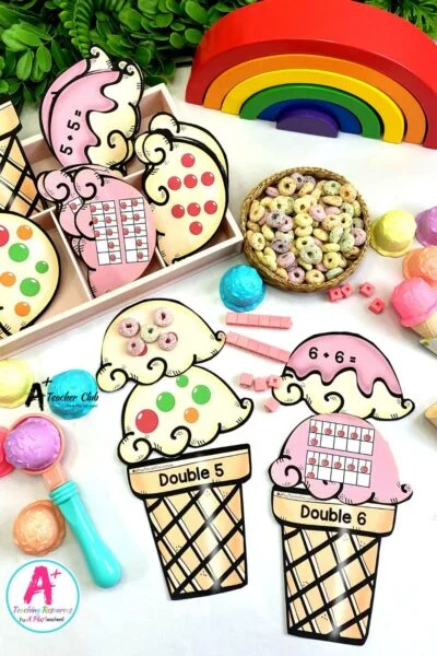 Mental Maths - Doubles & Near Doubles - Icecream Puzzles