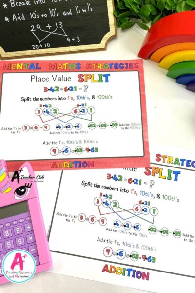 Mental Maths Strategies Posters - Split / Partitioning Decimals 2DP