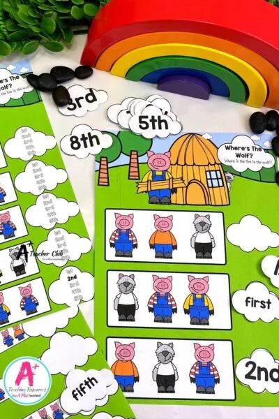 Ordinal Numbers Game - 3 Little Pigs (1st-10th)