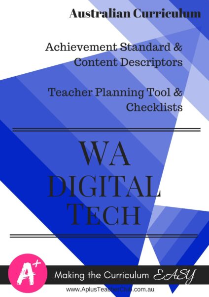 Year 1 Teacher Checklists Kit ACV8.4 - Editable - DIGITAL TECH - WA