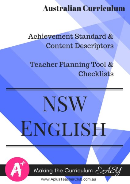 STAGE 1 Teacher Checklists Kit ACV8.4 - Editable - ENGLISH - NSW