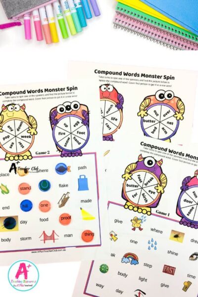 Compound Words Worksheets - Monsters