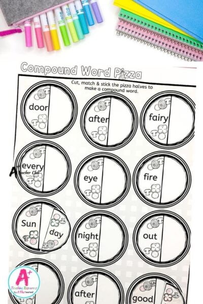 Compound Words Worksheets - Pizza