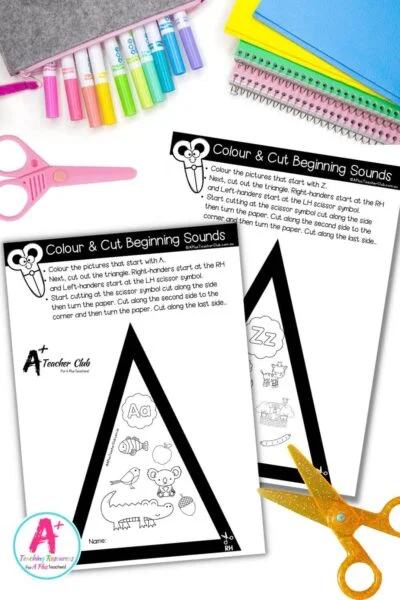 Fine Motor - Cutting Skills - A-Z - Shape - Triangle