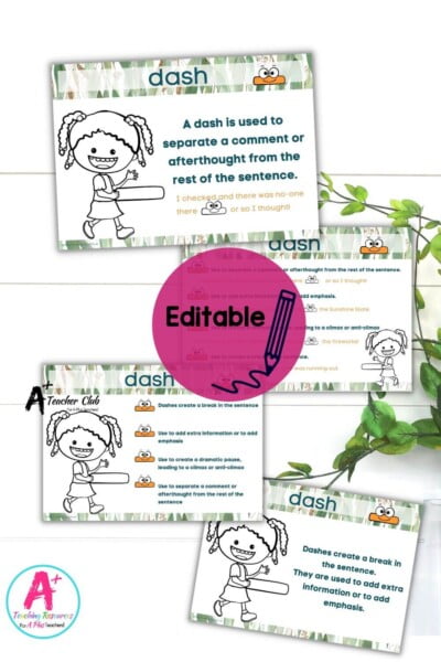 Eucalyptus Decor Punctuation Kids Posters Editable