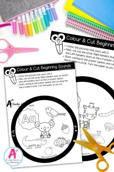 Fine Motor - Cutting Skills - A-Z - Shape - Circle