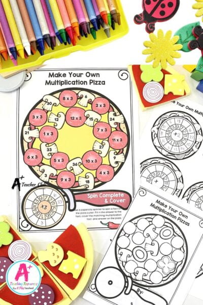 Fact Fluency - Multiplication - Pizza Fact Spinners
