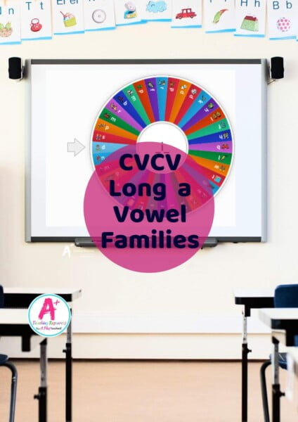 CVCV Long A Family Interactive Whiteboard Games