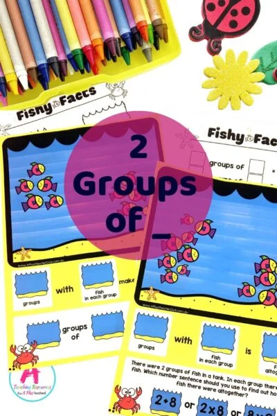 Equal Groups Multiplication - Fishy Finder (2 Groups of)