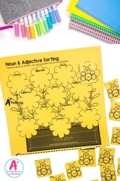 Parts Of Speech - Sorting Activity - Flowers & Bees