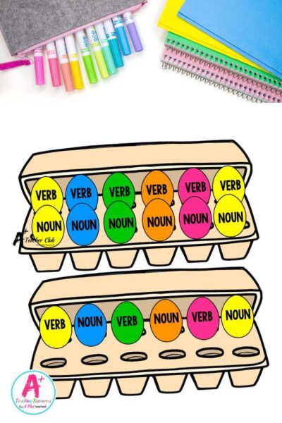 Parts Of Speech - Sorting Activity - Eggs in Cartons Game