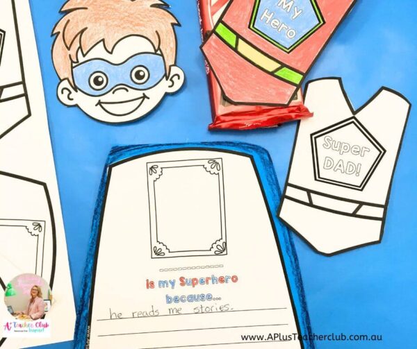 Father’s Day Superhero Craft Printable Template