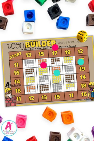 Teen Numbers - Dice Games - Construction Theme