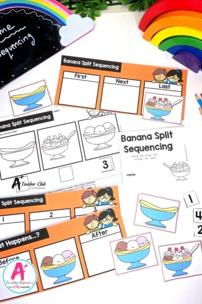 4-Step Sequencing Everyday Events - Build A Sundae