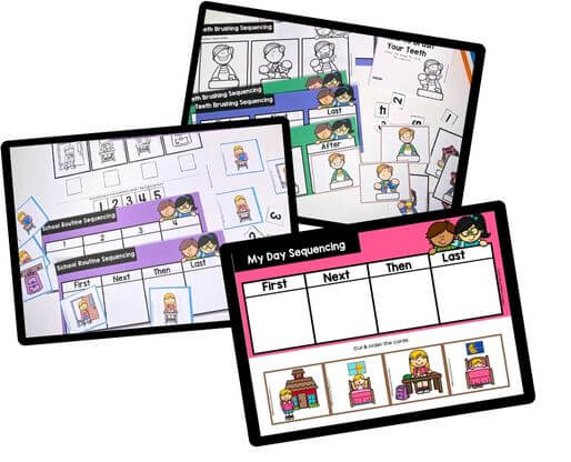 4 Step Sequencing Everyday Events Activities