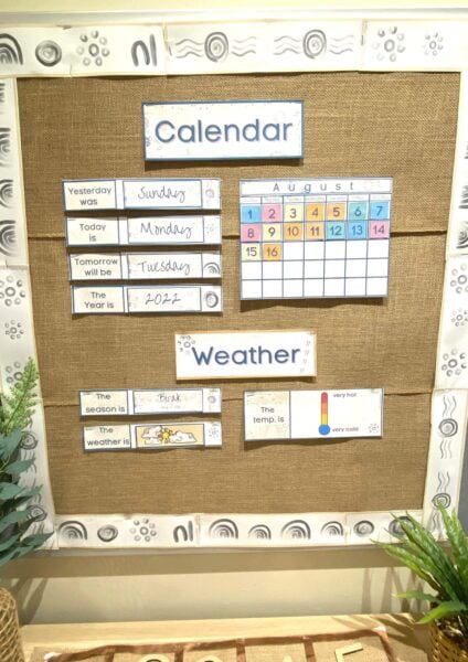 Indigenous Art Decor Class Weather & Calendar Charts