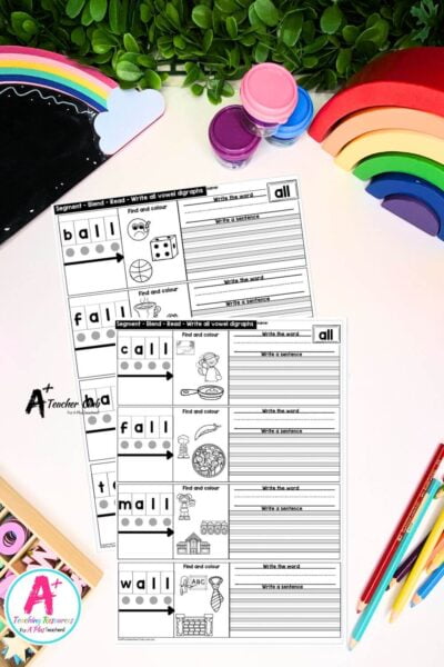 all Vowel Digraph Activities Worksheets