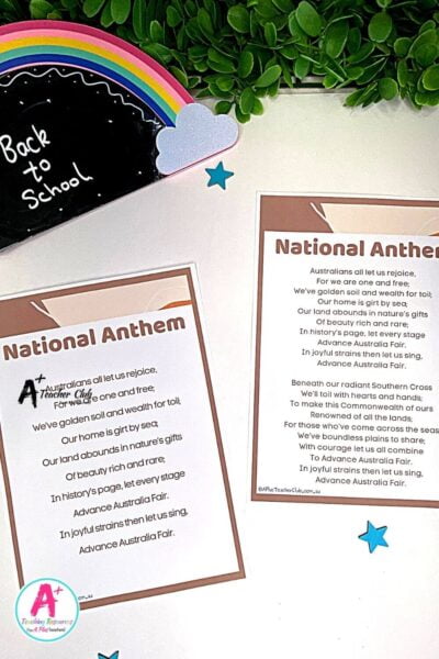 Boho Classroom Decor National Anthem Posters