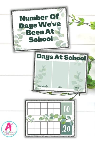 Eucalyptus Classroom Organization 100 Days At School Display