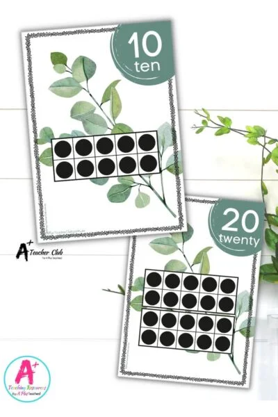 Eucalyptus Decor Maths Ty Numbers On Ten Frames Posters