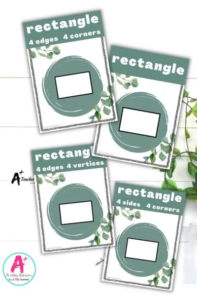 Eucalyptus Decor Maths 2D Shapes Posters