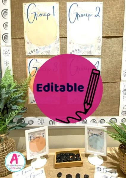 Indigenous Art Decor Learning Groups Editable