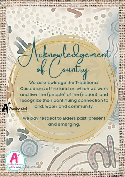 Indigenous Art Decor Acknowledgement of Country