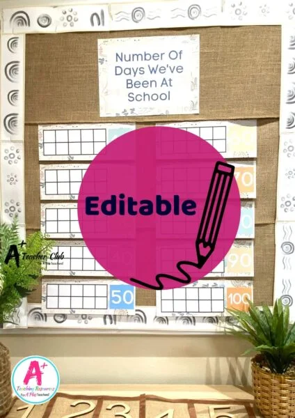 Indigenous Art Decor 100 Days At School Display Editable