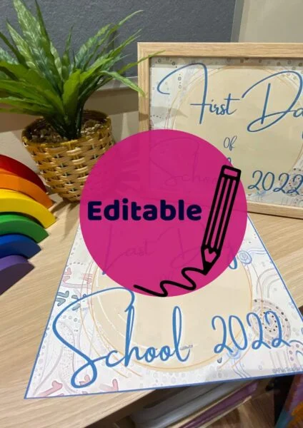 Indigenous Art Decor First/Last Day Of School Editable