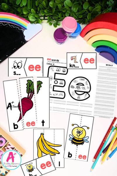 ee Vowel Digraph Activities Strip Puzzles