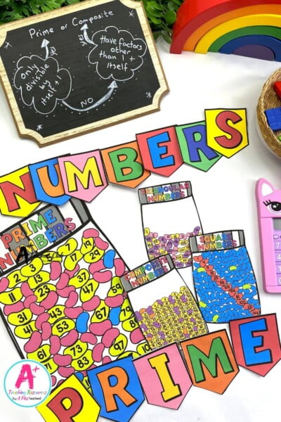 Properties of Numbers Prime Numbers Display - Jellybeans
