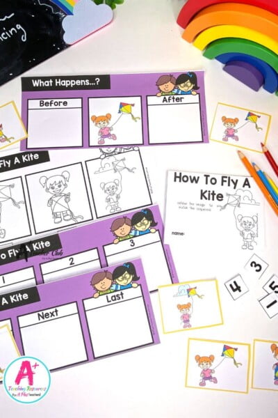 4-Step Sequencing Everyday Events - Fly A Kite