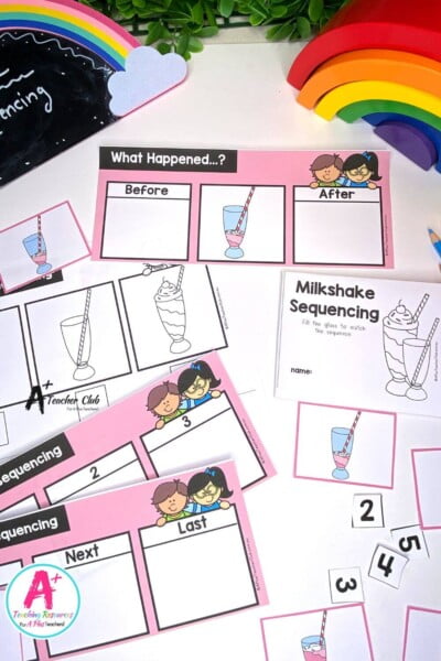 4-Step Sequencing Everyday Events - Drink A Milkshake