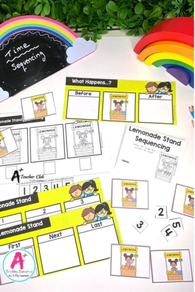 4-Step Sequencing Everyday Events - Lemonade Stand